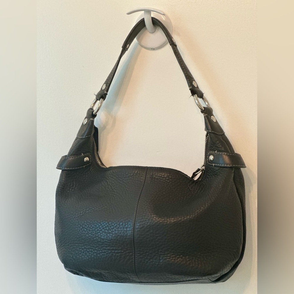 Coach black shoulder Penelope bag vintage pebble leather